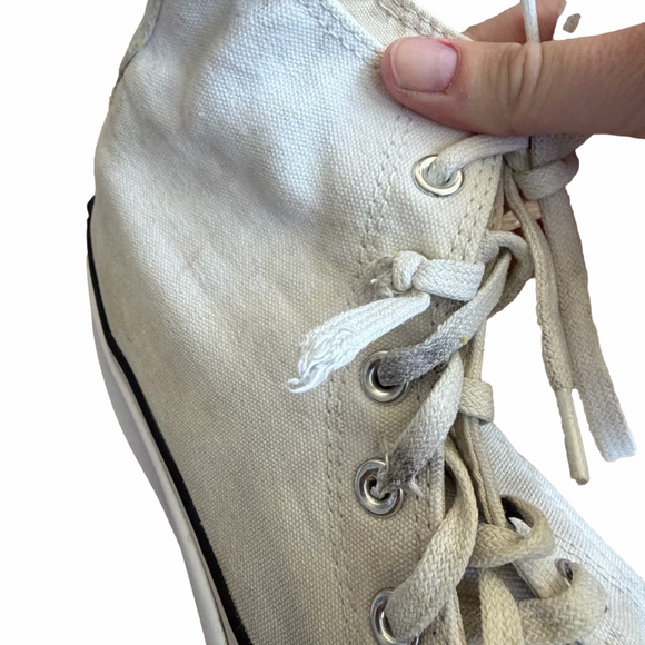 Converse White High-Top Sneakers - Picture 8 of 9